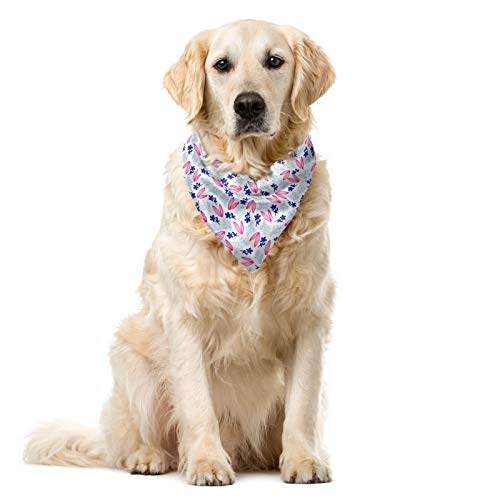 ABAKUHAUS Botanisch Hundehalsband Bandanas, Blau Baby Blue von ABAKUHAUS