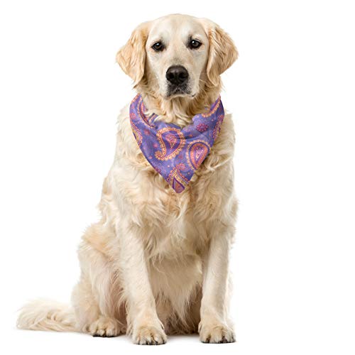 ABAKUHAUS Ethnisch Hundehalsband Bandanas, Lavendel Pfirsich Creme von ABAKUHAUS