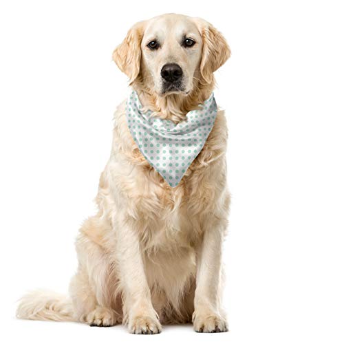 ABAKUHAUS Grün Haustier Bandana, Pastelltupfen-Baby, 55x55 cm, Mint Grün Weiß von ABAKUHAUS