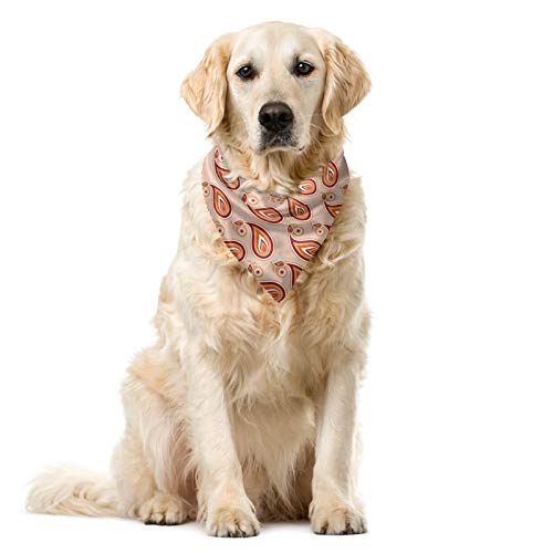 ABAKUHAUS Paisley Hundehalsband Bandanas, Hellorange Heller Pfirsich von ABAKUHAUS