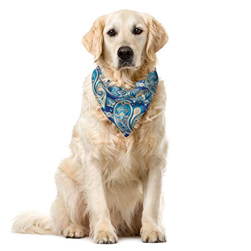 ABAKUHAUS Paisley Hundehalsband Bandanas, Teal Tan von ABAKUHAUS