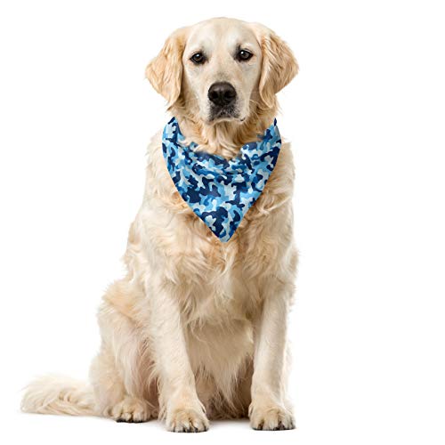 ABAKUHAUS Tarnen Haustier Bandana, Blau tonte Entwurf, 40x40 cm, Blue Coconut von ABAKUHAUS