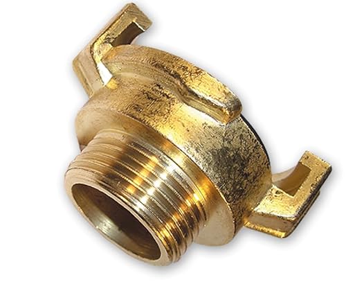 ABAZO Schnellkupplung Schlauchstück Messing blank, System Geka 1/2" 3/8" 3/4" 1" 1,1/2" Innengewinde, Außengewinde (1/2" Aussengewinde) von ABAZO