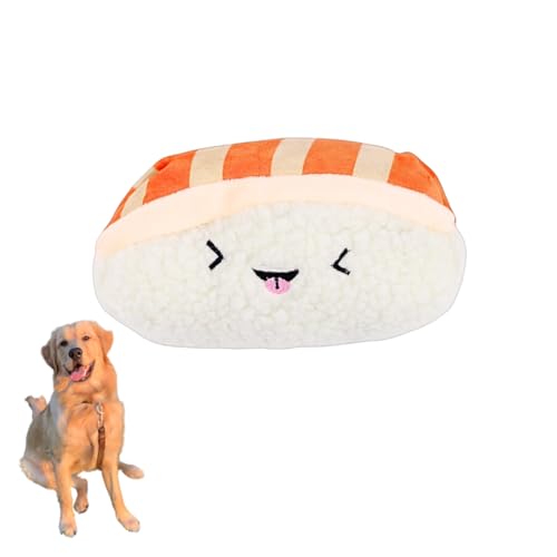 ABC PLUSH Lachs Nigiri Sushi Quietschendes Plüsch-Kauspielzeug für Hunde von ABC PLUSH