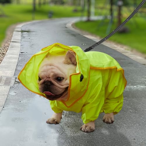 ABE Hunde-Regenmantel, Hunde-Regenjacke für Hunde, Hunde-Regenmantel für große Hunde, Hunde-Regenmantel für kleine Hunde (Größe S) von ABE