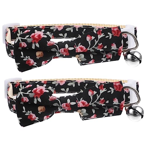 ABOOFAN 2st Pu-halskreis Verstellbares Welpenhalsband Hundehalsband Blumen-welpenhalsband Blumenhalsband Für Haustiere Gerolltes Katzenhalsband Polyester-Nylon Schottenstoff Krawatte von ABOOFAN