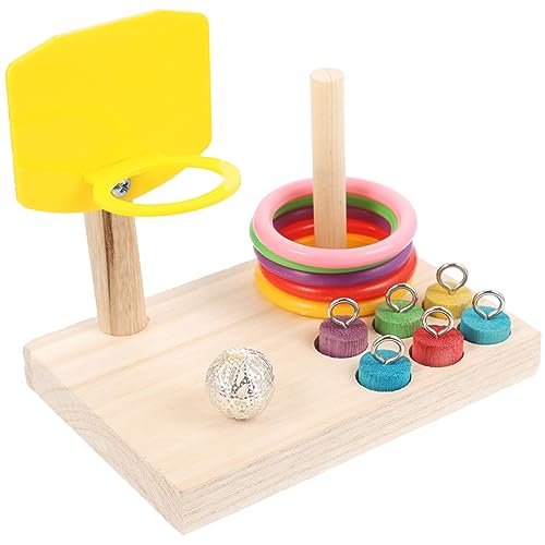 ABOOFAN 1 Set Vogel Spielzeug Papagei Spielzeug Vogelkäfig Spielzeug Smart Ringe Vogel Futtersuche Spielzeug Papagei Training Spielzeug Papagei Tisch Spielzeug Vogel Biss Spielzeug Papagei Ring Spiel von ABOOFAN