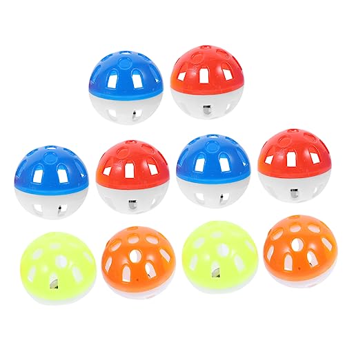 ABOOFAN 10st Hohle Glockenkugel Vogelspielzeug Papageien-trainingsspielzeug Papagei-Puzzle-Spielzeug Katze Jagt Ball Kauspielzeug Für Vögel Sittichspielzeug Papageienvogel Xuanfeng Plastik von ABOOFAN