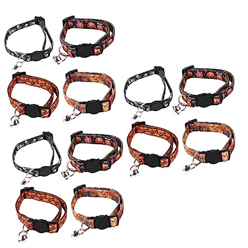 ABOOFAN 12 STK Haustierhalsband Haustierglocken Für Das Halsband Hundehalsband Fliege Partyhalsband Für Hunde Katzenglocken Für Halsband Laut Haustier-Krawatte Stoff Hundeglocke Herbst von ABOOFAN