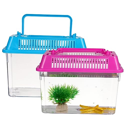 ABOOFAN 12 STK Tragbares Mini-Aquarium Aufbewahrungsbox Haustierkiste Kind Klein Plastik von ABOOFAN