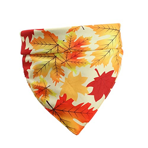 ABOOFAN 1stk Thanksgiving-erntefestival-Haustier-schellfisch Hundehalsband Thanksgiving-katzenbandana Thanksgiving-dreieck-lätzchen Haustier-Bandanas Welpen Combo-Platte Polyester Hündchen von ABOOFAN