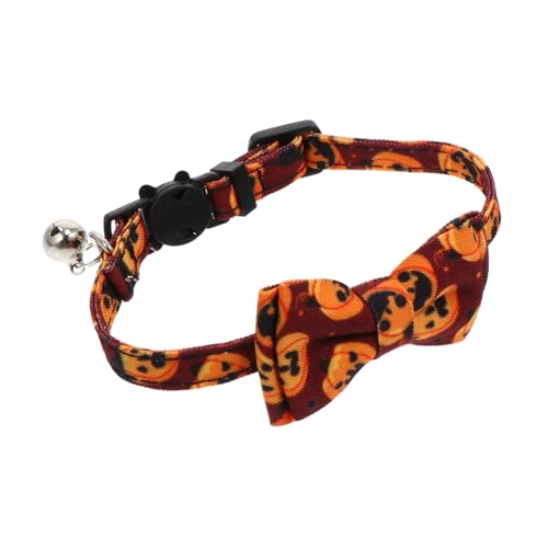 ABOOFAN Halloween-haustierhalsband Mit Schleife Hunde- Und Katzenhalsband Weiches Material Verstellbares Halsband Für Stilvolles Haustier von ABOOFAN