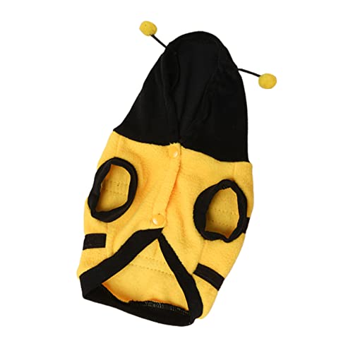 ABOOFAN 1Stk Verwandlungskostüm für Haustiere Haustier warm lustige Kleidung Halloweenkostüm Halloween kostüm ärmelloser Hoodie Hündchen Hoodie Requisite für Hundefotografie Biene von ABOOFAN