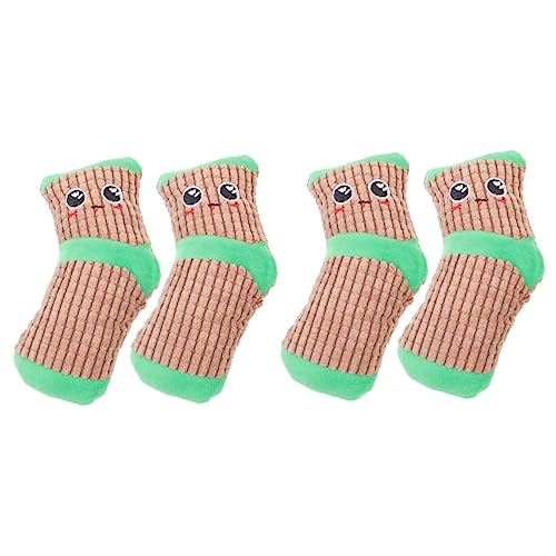 ABOOFAN 2 Paar Spielzeug Plüschtier Welpe Cartoon-Socken Hunde quietschende Socke Outdoor-Spielsets -Plüsch Haustiere Socken Cartoon quietschende Socke Backenzahn Indoor-Hund von ABOOFAN