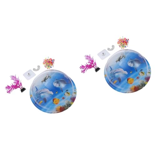 ABOOFAN 2 Sätze an Wand befestigtes Aquarium wandhalterung blumentopf Easy putz Blumenvase Dekorationen für Aquarien Fischglas Aufhängen an Wand Hängendes Aquarium staubdicht von ABOOFAN