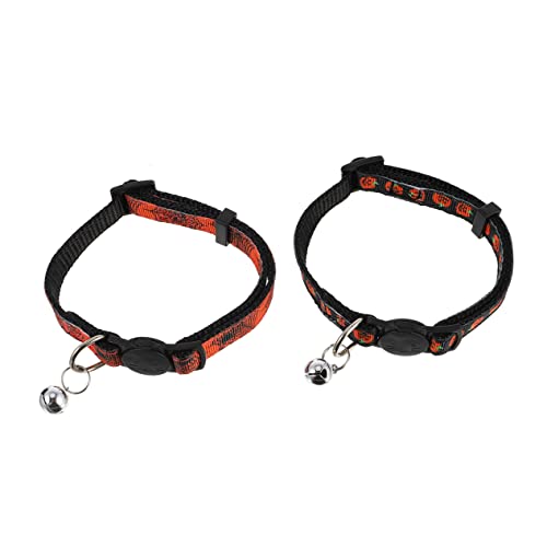 ABOOFAN 2St Halloween-Haustierhalsbänder Hund Katzenschal Halloween-Halsabnutzung für Haustiere Tierkostüm Kleider Welpenhalsband Halsband für Haustiere die Katze Kleidung Zubehör Nylon von ABOOFAN