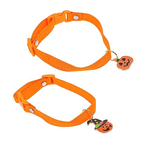 ABOOFAN 2 Stück Band Halsband Welpenhalsbänder Für Katzenstreu Charm-Halskette Trompetenhalskette Halloween-Haustierhalsband Halloween-Hundehaustier-Halsband von ABOOFAN