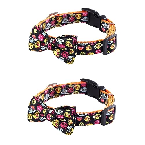 ABOOFAN Kleines Katzenhalsband 2 Stück Haustierhalsband Kätzchen-Schleifenhalsband Welpen-Bowknot-Halsband Martingal- Halsband-Set Cosplay-Zubehör Welpenzubehör Für Kleine Hunde von ABOOFAN