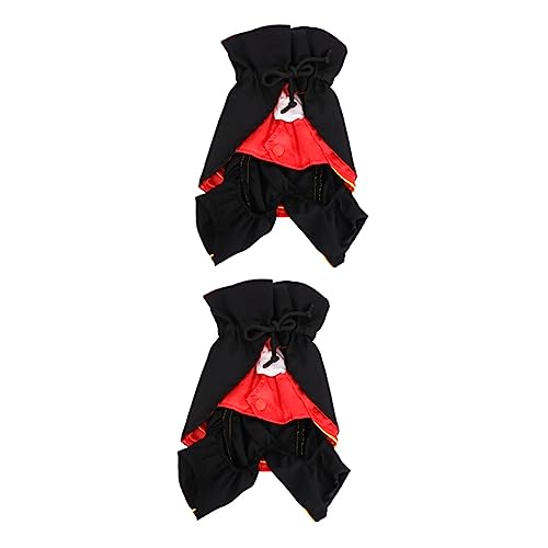 ABOOFAN 2 STK Halloween-kostüm Für Haustiere Weihnachtskleidung Für Hunde Hund Roter Mantel Weihnachtshaustierkleid Katze Santa Umhang Welpenkostümumhang Verwandlungs-Outfit Perlmutt von ABOOFAN