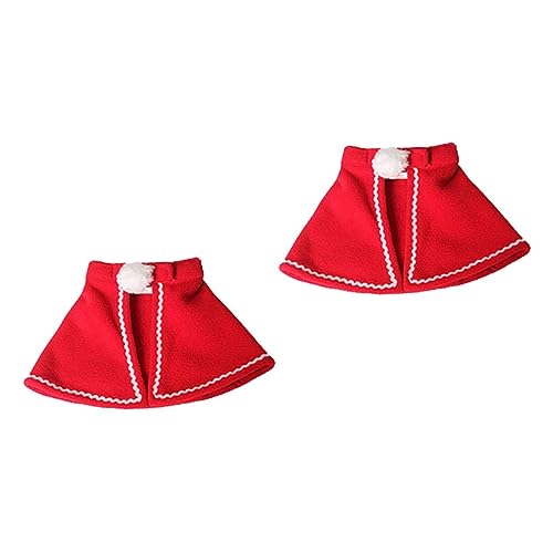 ABOOFAN 2St kleine Hunde-Outfits Weihnachtswelpenumhang Winterponcho Kleider Kleidung Haustier Weihnachtsumhang Weihnachtskostü für Haustiere Weihnachten Mantel Haustierzubehör einstellen von ABOOFAN