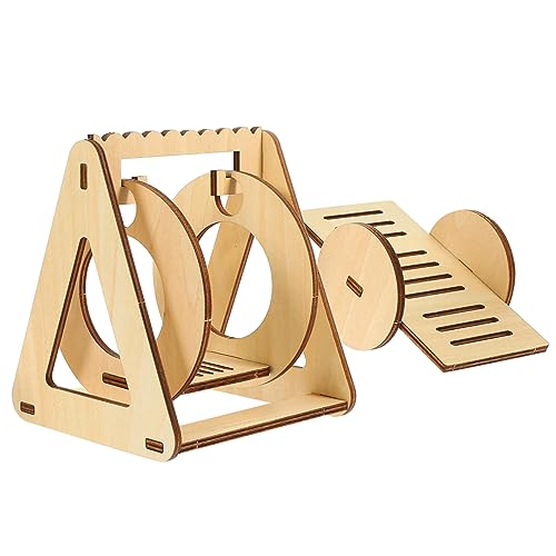 ABOOFAN 2st Hamsterschaukel + Wippe DIY Zusammengebautes Spielzeug Kleintier-lebensraumdekoration Chinchilla-Spielzeug Aus Holz Hamsterspielzeug Selber Machen Käfig Kleine Tiere Hölzern von ABOOFAN