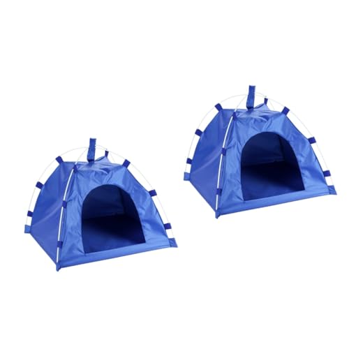 ABOOFAN 2st Haustierzubehör Hundezelte Faltbares Haustierzelt Outdoor-zubehör Für Haustiere Haustierzelte Blaues Haustierzelt Tierheim Hundebett Universal- Outdoor-Produkt Sommer von ABOOFAN