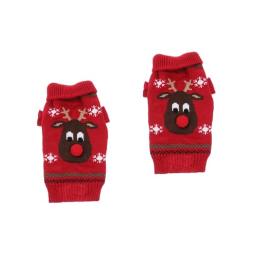 ABOOFAN 2st Haustier-Weihnachtspullover Hundekleidung Weihnachten Weihnachtspullover Für Haustiere Weihnachtshundepullover Katze Weihnachtspullover VIP Mittlere Bis Große Hunde von ABOOFAN