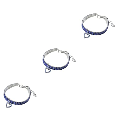 ABOOFAN 3 STK Halsband Für Hundemarken Verstellbare Welpenhalsbänder Für Wurf Schmuck Halskette Hundehalsband Halskette Hundehalsband Gürtel Hundehalsband Strass Kristall Strasssteine Mode von ABOOFAN