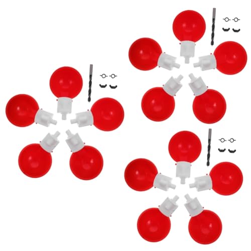 ABOOFAN 3 Sätze Automatischer Wasserbecher für Hühner Wasserspender für Vögel Futtermittel für Hühner Trink Gläser Wassergläser Hühnertränken Hühnerwasserbecher Taube Trinkbecher Werkzeug von ABOOFAN