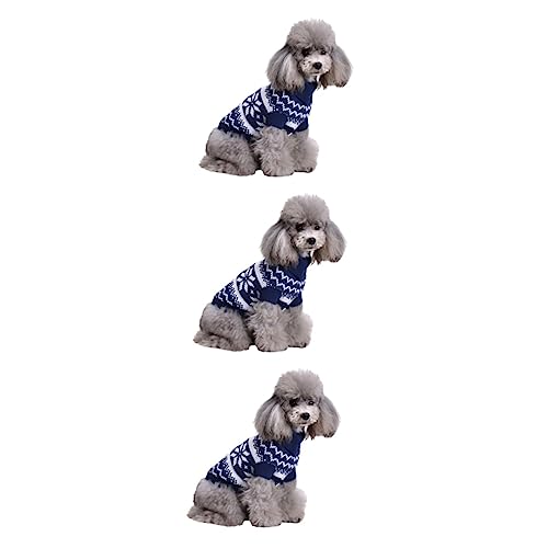 ABOOFAN 3st Weihnachtspullover Rollkragen Halloweenkostü Welpenpullover Festliches Kostü Für Haustiere Haustier-Pullover Weihnachtswelpenkleidung Hundekleidung Hündchen von ABOOFAN