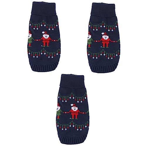 ABOOFAN 3 STK Weihnachtskleidung Für Hunde Hunde-schneemann-Pullover Hunde Weihnachtskostüme Pyjama Für Welpen Haustier-Pullover Warmes Hundekostü Haustier-Overall Mittel Weihnachtstuch von ABOOFAN