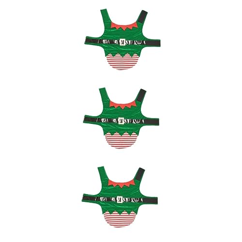 ABOOFAN 3st Verwandlungskostüm Für Haustiere Hundeelfe Kostüm Welpen-Weihnachts-Outfit Weihnachtshundekleid Weihnachtskostüme Für Hunde Haustier-weihnachtsmann-Overall Der Hund Weste Samt von ABOOFAN