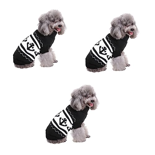 ABOOFAN 3st Süße Hundepullover Rollkragenpullover Weihnachtlicher Hundemantel Welpenpullover Hundeweihnachtspullover Süße Hundekostüme Süße Hunde Hoodies Kleidung Wintermantel Haustier von ABOOFAN