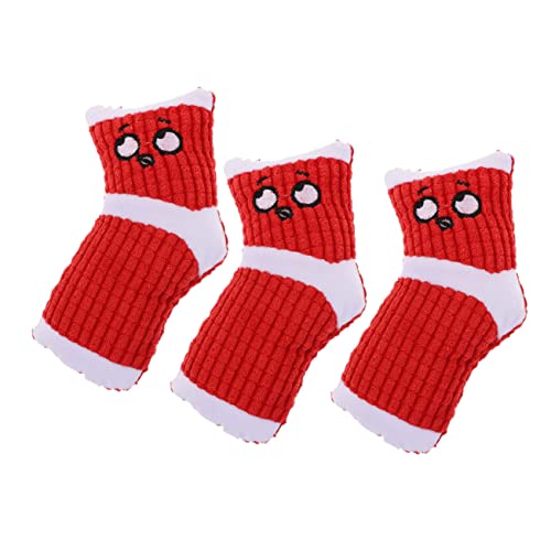 ABOOFAN 3st Langeweile Spielzeug Hundezahnreinigungsspielzeug Plüsch Welpen-plüsch-socken-Spielzeug Cartoon-socken Bissfestes Sockenspielzeug Wintersocken Plüschtier Backenzahn von ABOOFAN