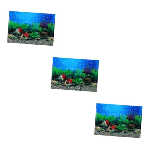 ABOOFAN 3 Stück Aquarium-hintergrundaufkleber Realistische 3D-fischtank-Szene Wandaufkleber Für Die Dekoration des Aquariums von ABOOFAN