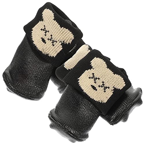 ABOOFAN 4 Haustier-Baumwollschuhe Winterschuhe für Hunde hundeschuhe Wanderstiefel für Hunde Welpenschuhe Outdoor-Zubehör Außendekoration Hundezubehör Bequeme Haustierschuhe von ABOOFAN