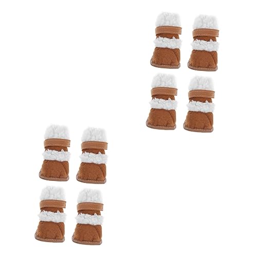 ABOOFAN Regenstiefel 4 Paare Schneestiefel Für Haustiere Hundeschuhe Warm Halten Sherpa rutschfeste Schuhe Welpenstiefel von ABOOFAN