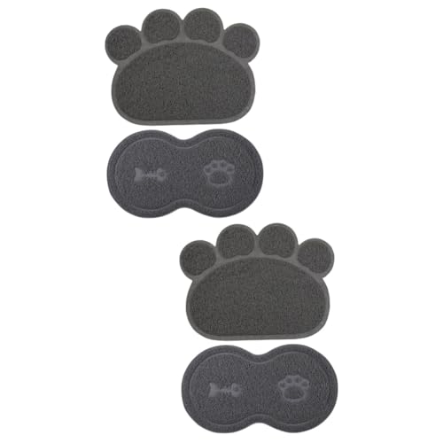 ABOOFAN 4 Stück Haustiermatte Hundenapfmatte Wassernapfmatte Trinknapfauflage für Haustiere Hund Trinknapf Pad Katzen und Hunde Hundefutter Schlafkissen Tischset Katzenfutter PVC von ABOOFAN