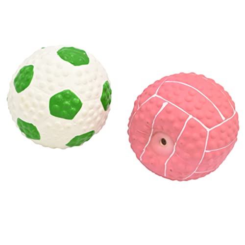 ABOOFAN 4 Stück Spielzeugball Latexbälle Für Hunde Hundespielzeug Für Kleine Hunde Hundespielzeugbälle Lebendiges Hundespielzeug Quietschendes Hundespielzeug Trainingsball Emulsion Fußball von ABOOFAN