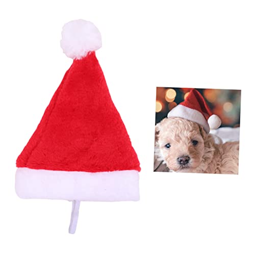 ABOOFAN 4 Stück Dog Christmas Caps Cats Christmas Hat Costume Xmas Kitten Dog Santa Hat Dog Christmas Headpiece Hund Weihnachtskopfschmuck Hund Weihnachtsmütze Weihnachten Der Hund von ABOOFAN