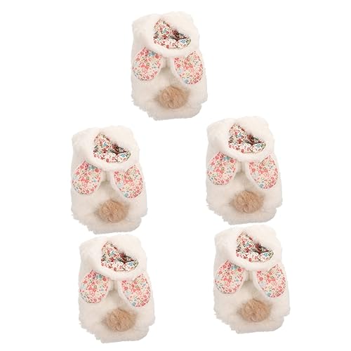 ABOOFAN 5st Hase Große Ohren Baumwolle Klamotten Kostüme Outfit Bekleidung Kleider Warmer Mantel Welpenmantel Winterkleidung Für Hunde Hund Wärme Kleidung Jacke Haustier Hund Polyester von ABOOFAN