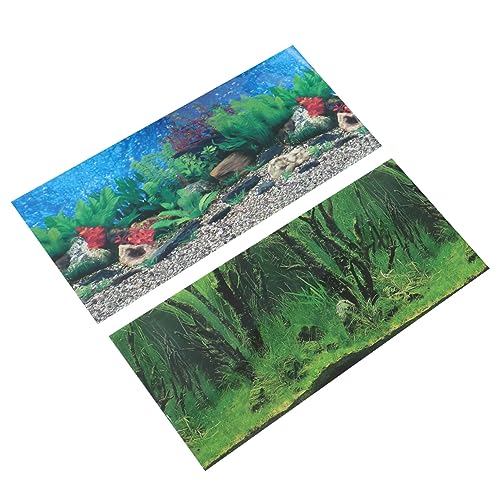 ABOOFAN 6 Blätter 3D-Aquarium-Aufkleber 3D-Glasbild doppelseitiger Hintergrundaufkleber 3D-Bild Aquarium Kulisse Dekorativer Aquarium-Aufkleber dreidimensional schmücken Hintergrundpapier von ABOOFAN