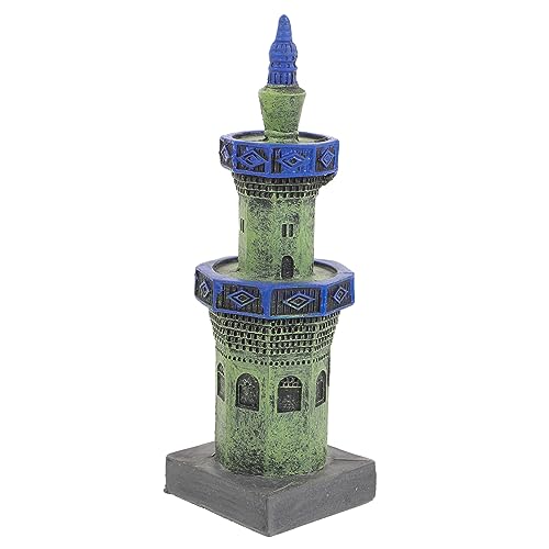 ABOOFAN Aquarium Landschaftsbau Turmschmuck Terrarienbaumodelle Aquarium-pagodenturm Desktop-Turm-Ornament Zen-Garten-dekor Künstliche Turmstatue Harz Schreibtisch Büro Handwerklicher Turm von ABOOFAN