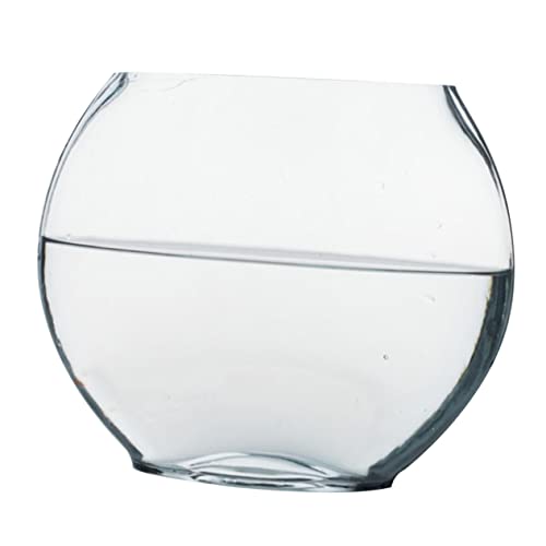 ABOOFAN Flaches Aquarium Klares Aquarium Haushaltsfischtopf Betta Fisch Transparentes Goldfischglas Aquarium Kies Aquarium Mini Blumentöpfe Klares Betta Tank Glaszubehör von ABOOFAN