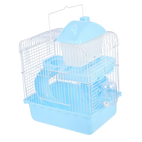 ABOOFAN Hamsterkäfig Rattenhütte Hamstervilla kleines Tier Cool Spielzeuge haustiervilla Hamsterversteck Doppelschicht Meerschweinchen Chinchillakäfig kleines Haustier Zubehör Eisen von ABOOFAN