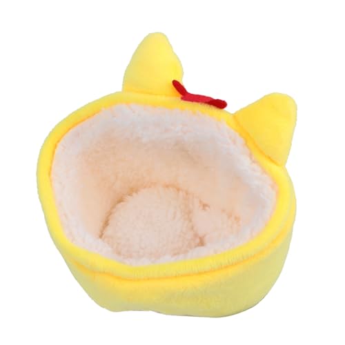 ABOOFAN Hamsternest Hamster häuschen kuschelbett pet Bed Hund Winter Hamster Plüschnest Hamsterhausbett Haustiernest Goldener Bär Haustierbett Produkte für kleine Haustiere kurzer Plüsch von ABOOFAN