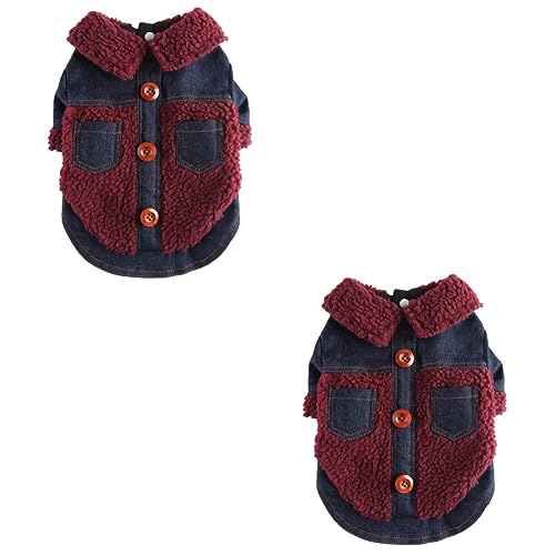 ABOOFAN 2St Kleidung für Haustiere Warmhaltende Hundebekleidung Hundemäntel modische Hundebekleidung entzückendes Hundekleid Winter Baumwollmantel Zubehör Hundekleidung Jacke Polyester von ABOOFAN