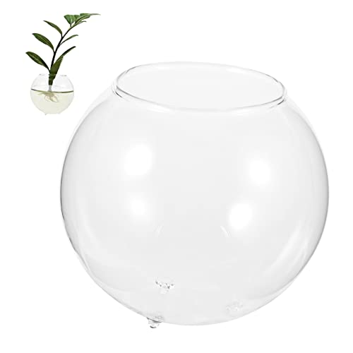 ABOOFAN Micro-landschaftsvase Fisch Nanoaquarium Terrarienschale Mini Fischtank Kugel Aquarium Tank Terrarium Vase Fischvase Schale Fischschale Aquarium Glas Schreibtisch Stativ von ABOOFAN