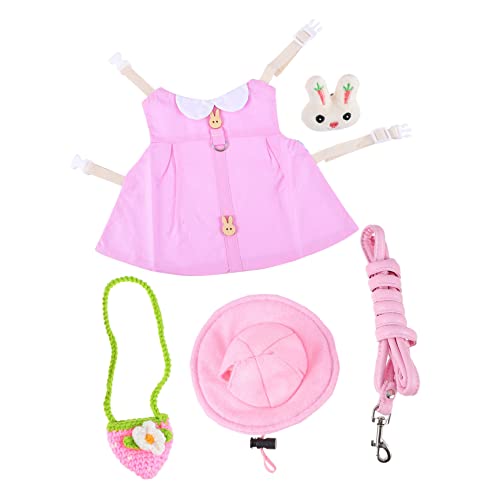 ABOOFAN Satz Kleidung Für Haustierkaninchen Bunny Kleidung Für Kostü Für Frettchen Hamster Kleidung Bunny Liefert Zubehör Und Harness Schweine Leine Weihnachten Jacke Mit Hut Plüsch von ABOOFAN