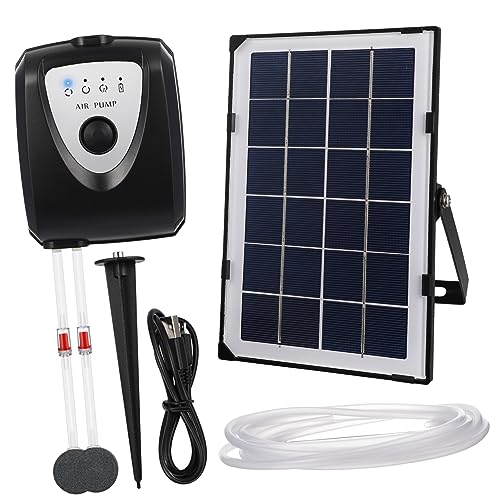 ABOOFAN Sauerstoffpumpe Solar Luftpumpe Für Aquarien Solar Luftpumpe Aquarium Belüfter Teichbelüfter Aquarium Luftpumpe Fisch Luftpumpe Solar Luftpumpen Set Outdoor Sauerstoff von ABOOFAN